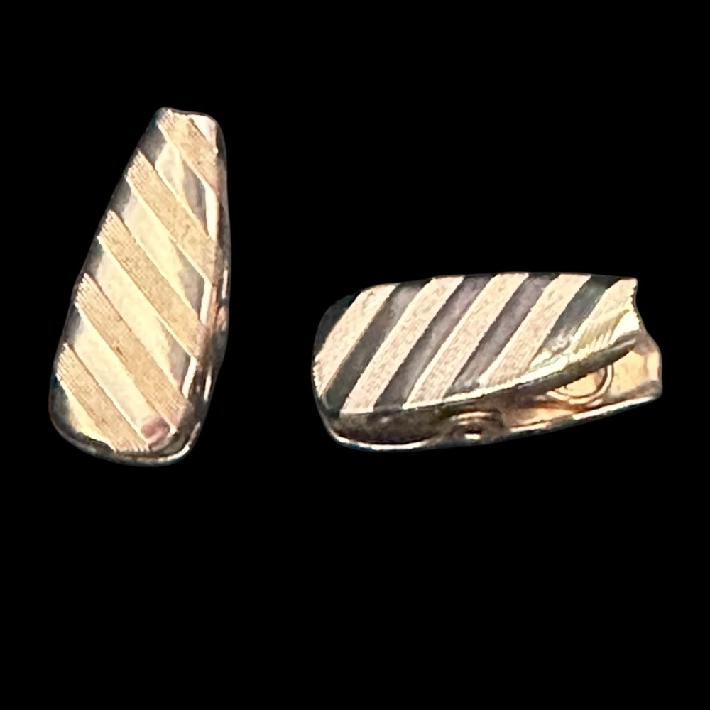 Gold and Silver Striped clips